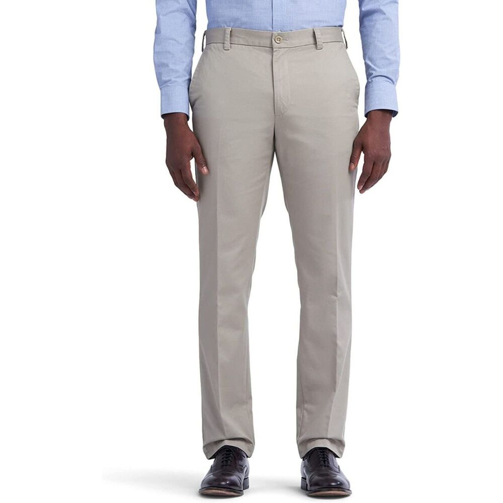IZOD Men's American Chino Flat Front Straight Fit Pant 33W x 29L
